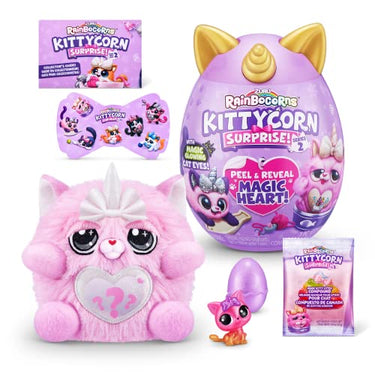 Rainbocorns Kittycorn Surprise Serie 7, Chinchilla-Katze – Plüsch zum Sammeln – 10 Überraschungen zum Auspacken, Schälen und Aufdecken des Herzens, Aufkleber, ab 3 Jahren (Chinchilla-Katze) im Sale
